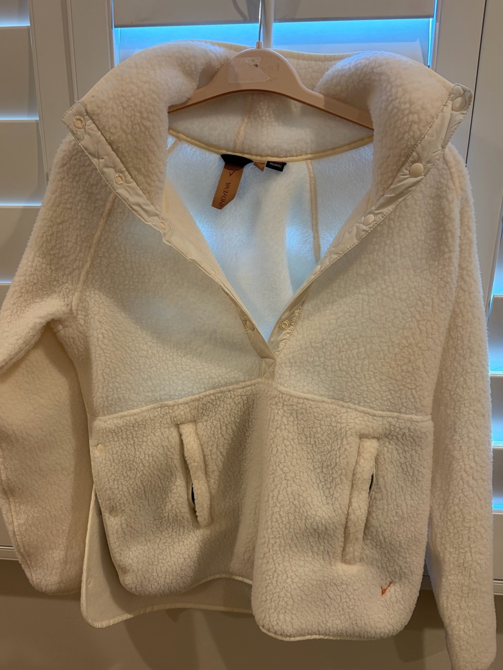Indyeva Pecora Sweater Pullover Jacket Polartec Sherpa Fleece Sz S Ivory